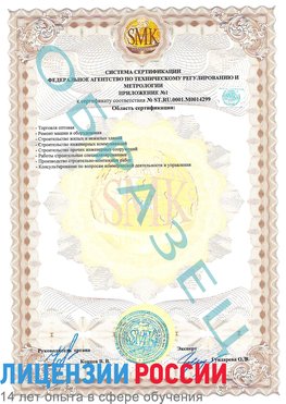 Образец сертификата соответствия (приложение) Минусинск Сертификат ISO 14001